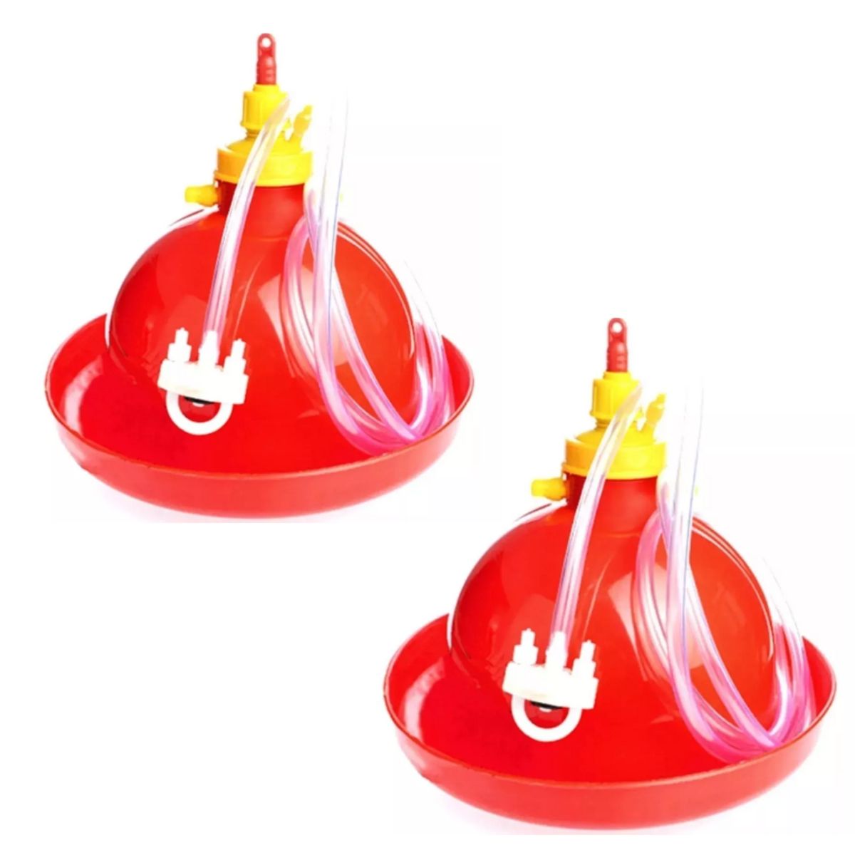 GENERICO - PACK X2 BEBEDERO AUTOMÁTICO PLASSON TIPO CAMPANA PARA POLLOS