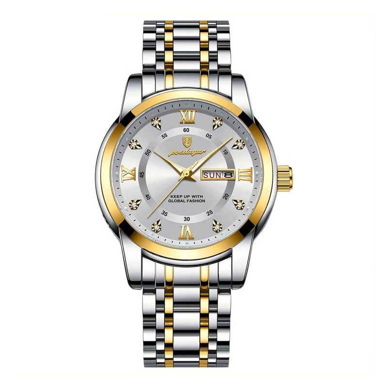 GENERICO - Reloj Hombre Poedagar Acero Plata Verde POE-5