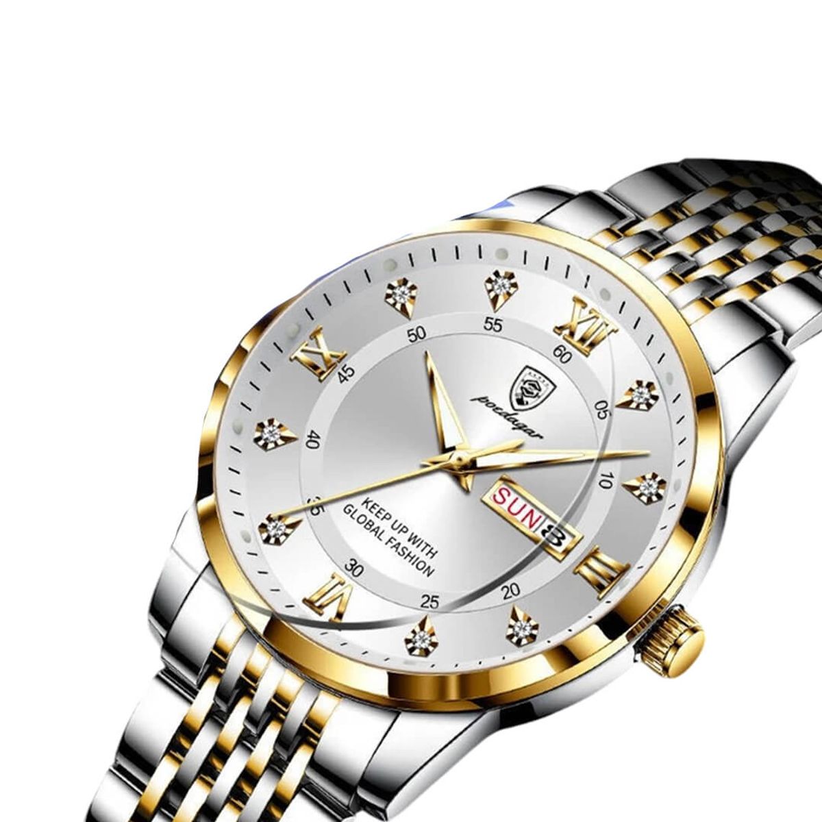 GENERICO - Reloj Hombre Poedagar Acero Plata Verde POE-5