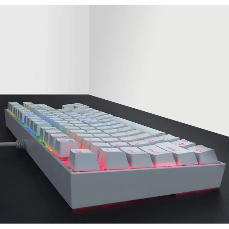 ENKORE - Teclado Mecanico Blanco ENKORE 1003W Gamer ROYALE RGB USB