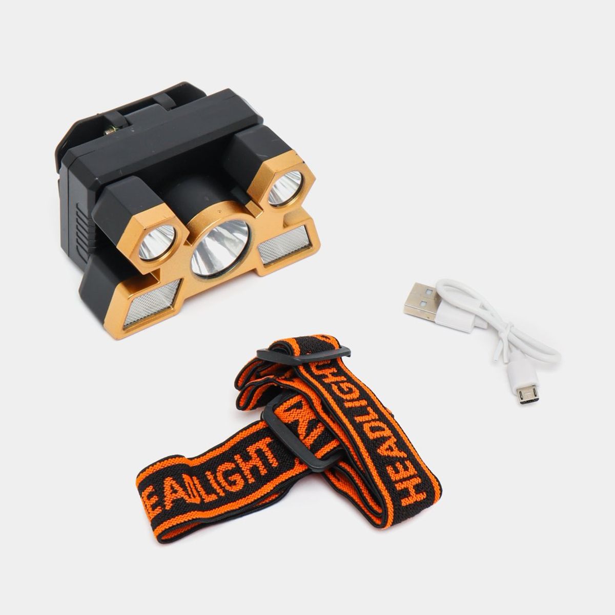 GENERICO - Linterna de Cabeza Frontal Recargable con 5 Led