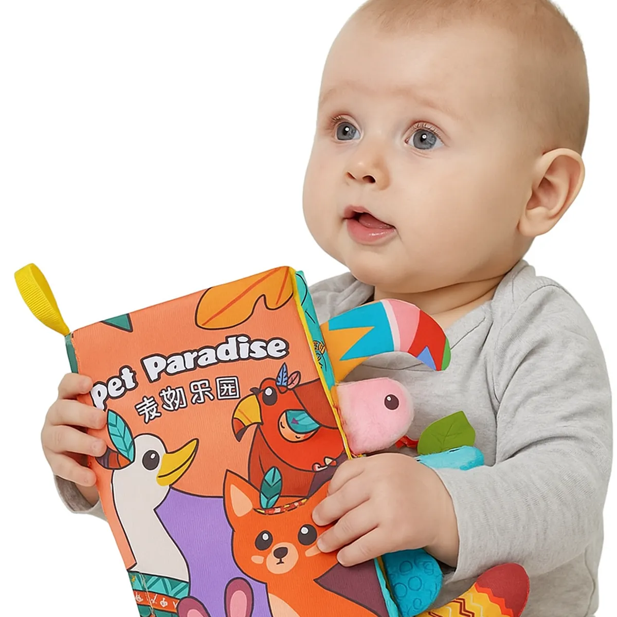 GENERICO - Libro Sensorial para Bebé 3D de Paraíso de Mascotas