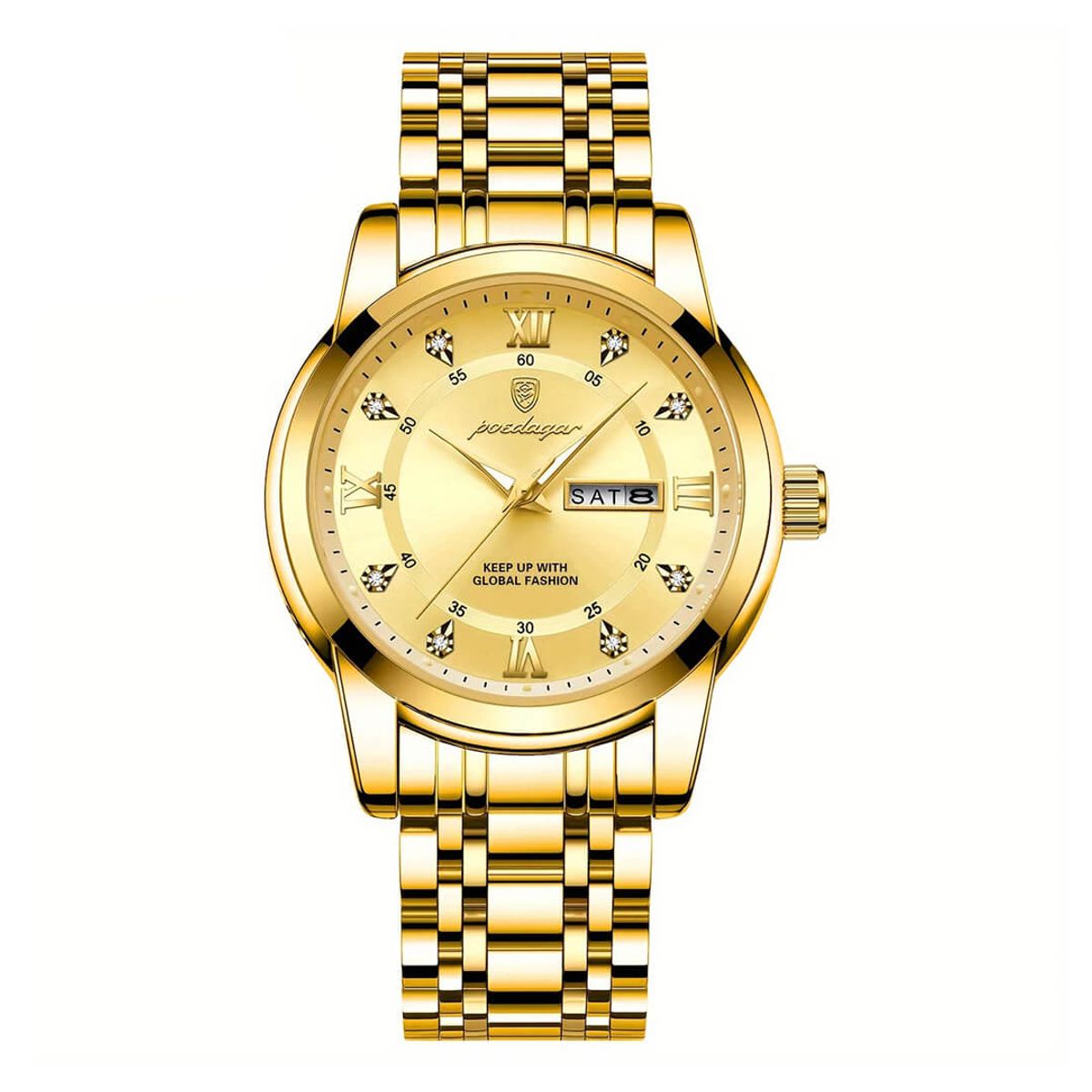 GENERICO - Reloj Hombre Poedagar Acero Dorado POE-7