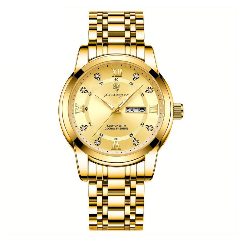 GENERICO - Reloj Hombre Poedagar Acero Dorado POE-7