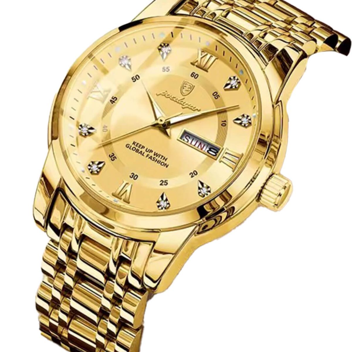 GENERICO - Reloj Hombre Poedagar Acero Dorado POE-7