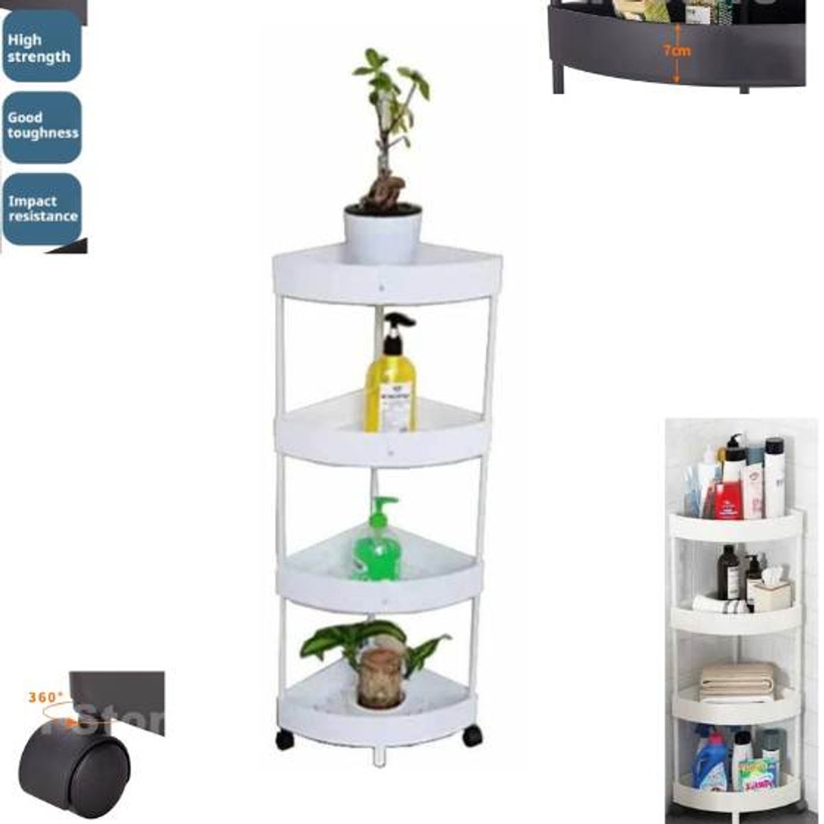 GENERICO - carrito de cocina móvil multicapa 4 niveles