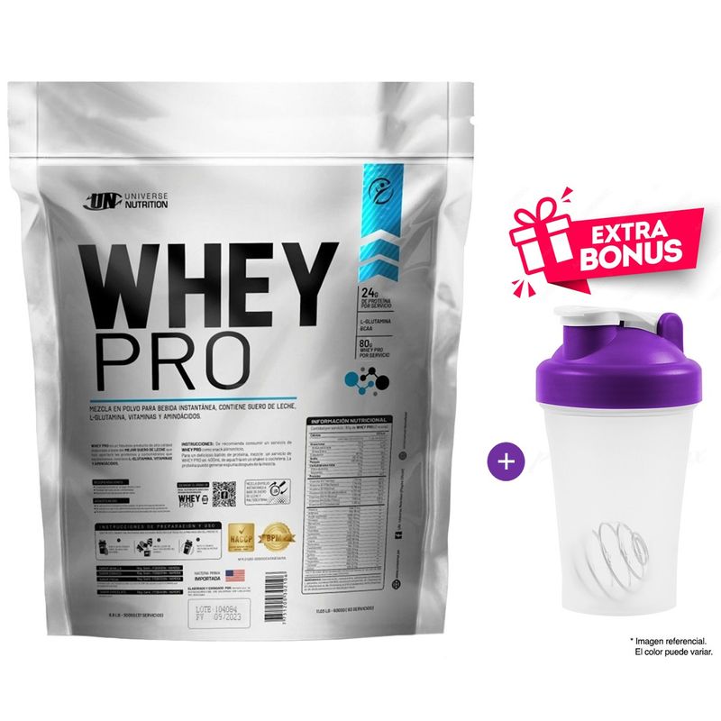 UNIVERSE NUTRITION - Proteína Universe Nutrition Whey Pro 5 kg Chocolate + Shaker