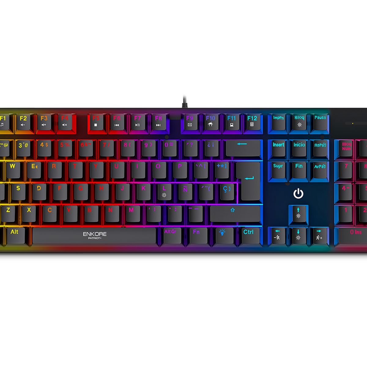 ENKORE - Teclado Mecanico Negro ENKORE 1013 Gamer PATRIOT RGB USB