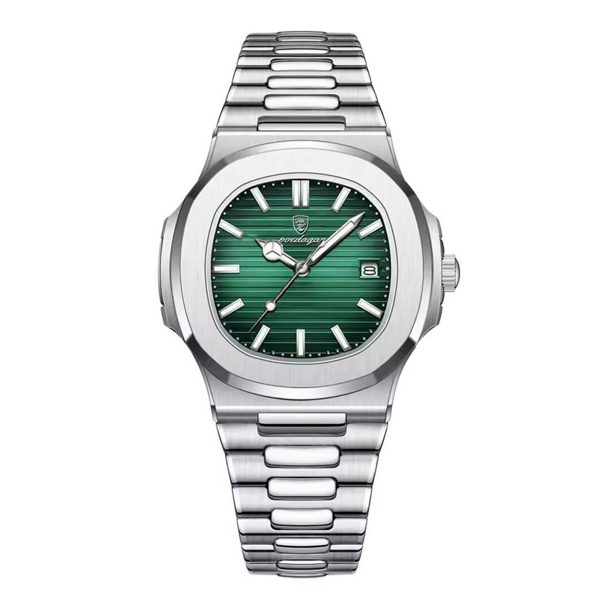 GENERICO - Reloj Hombre Poedagar Acero Plata Azúl POE-10