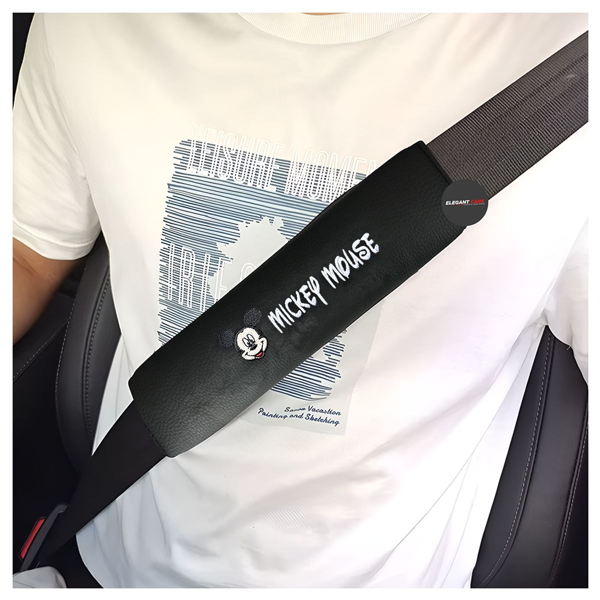 GENERICO - Protector De Cinturon Universal MICKEY