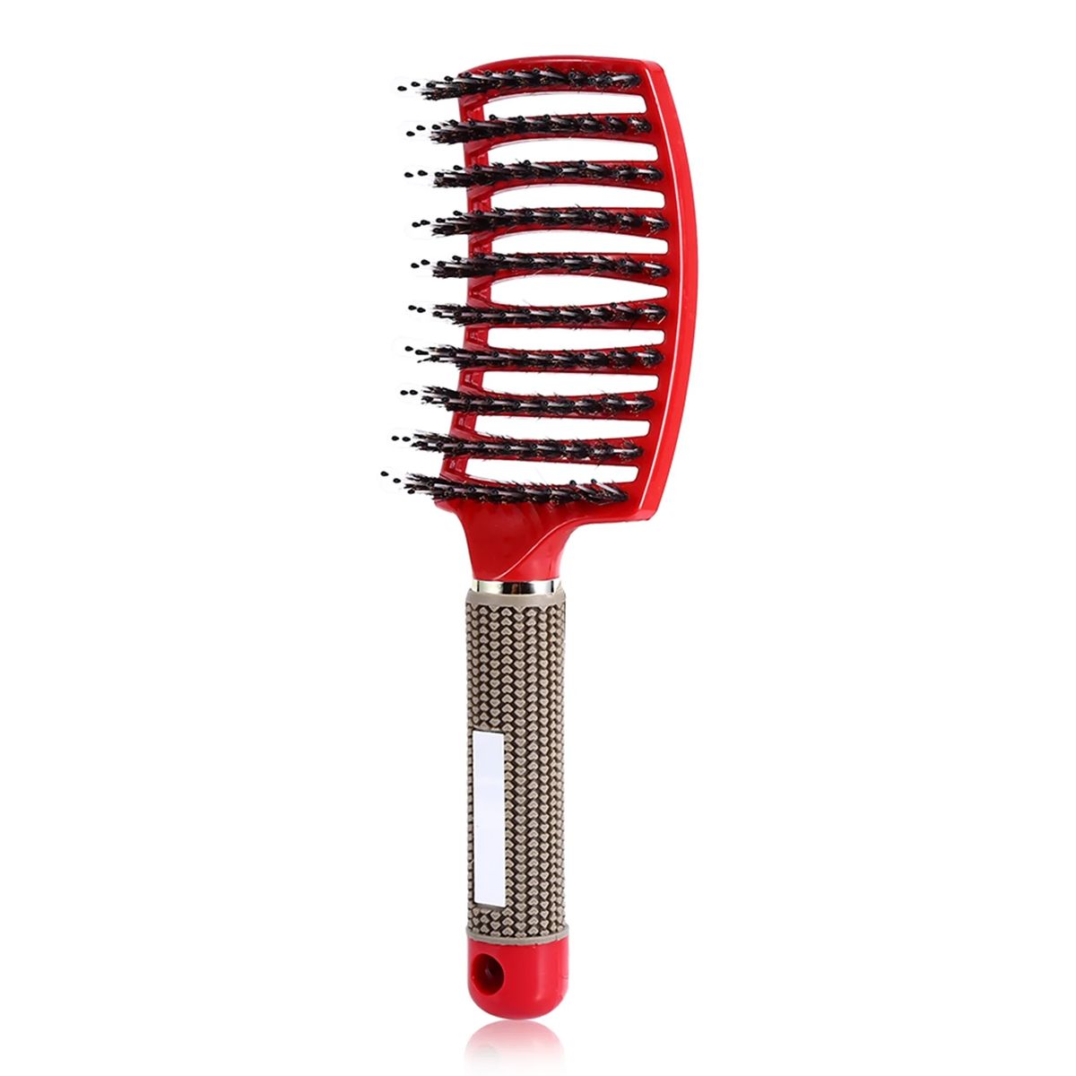 GENERICO - CEPILLO PEINE PARA CABELLO CON CERDAS EVITA EL FRIZZ MUY UTIL ROJO