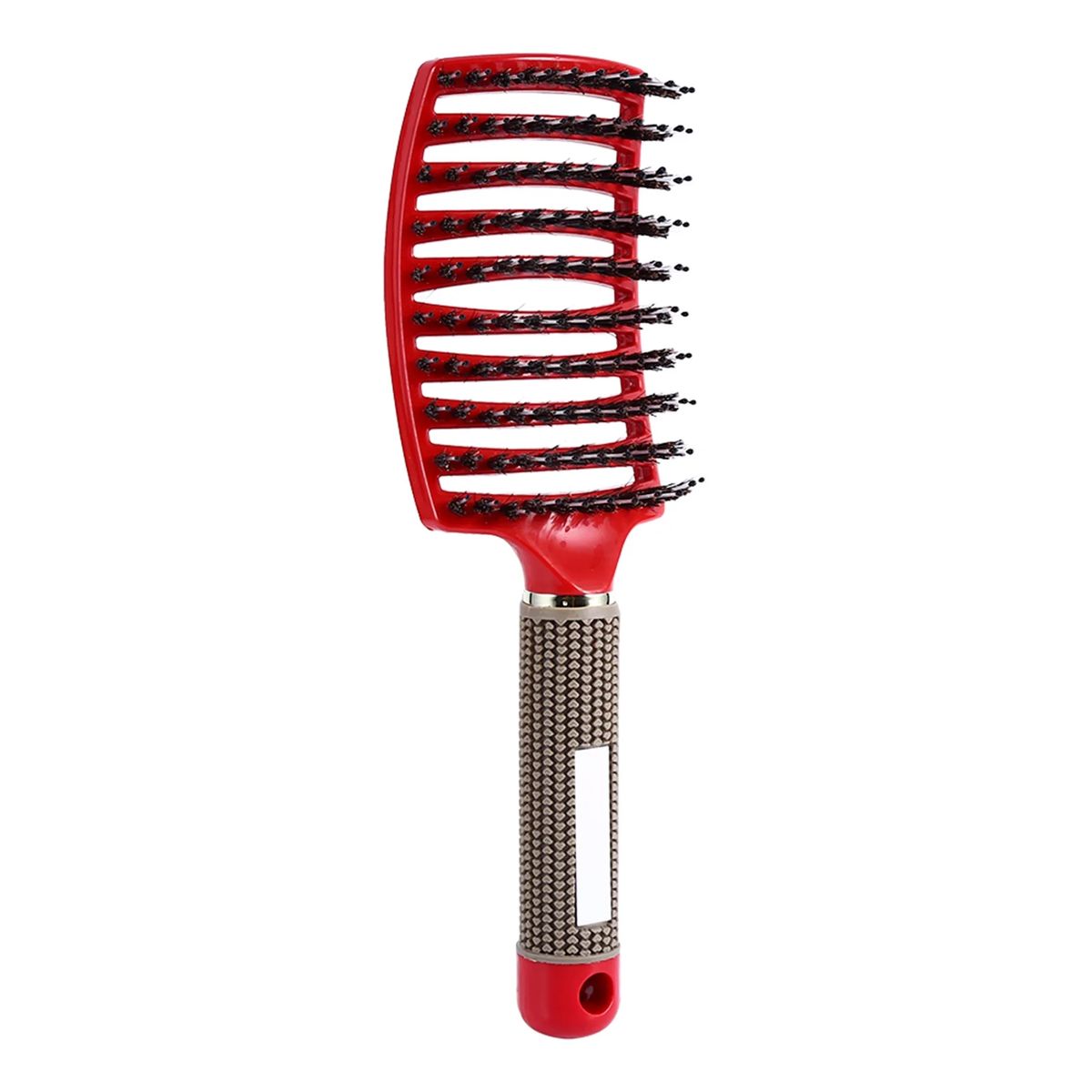 GENERICO - CEPILLO PEINE PARA CABELLO CON CERDAS EVITA EL FRIZZ MUY UTIL ROJO
