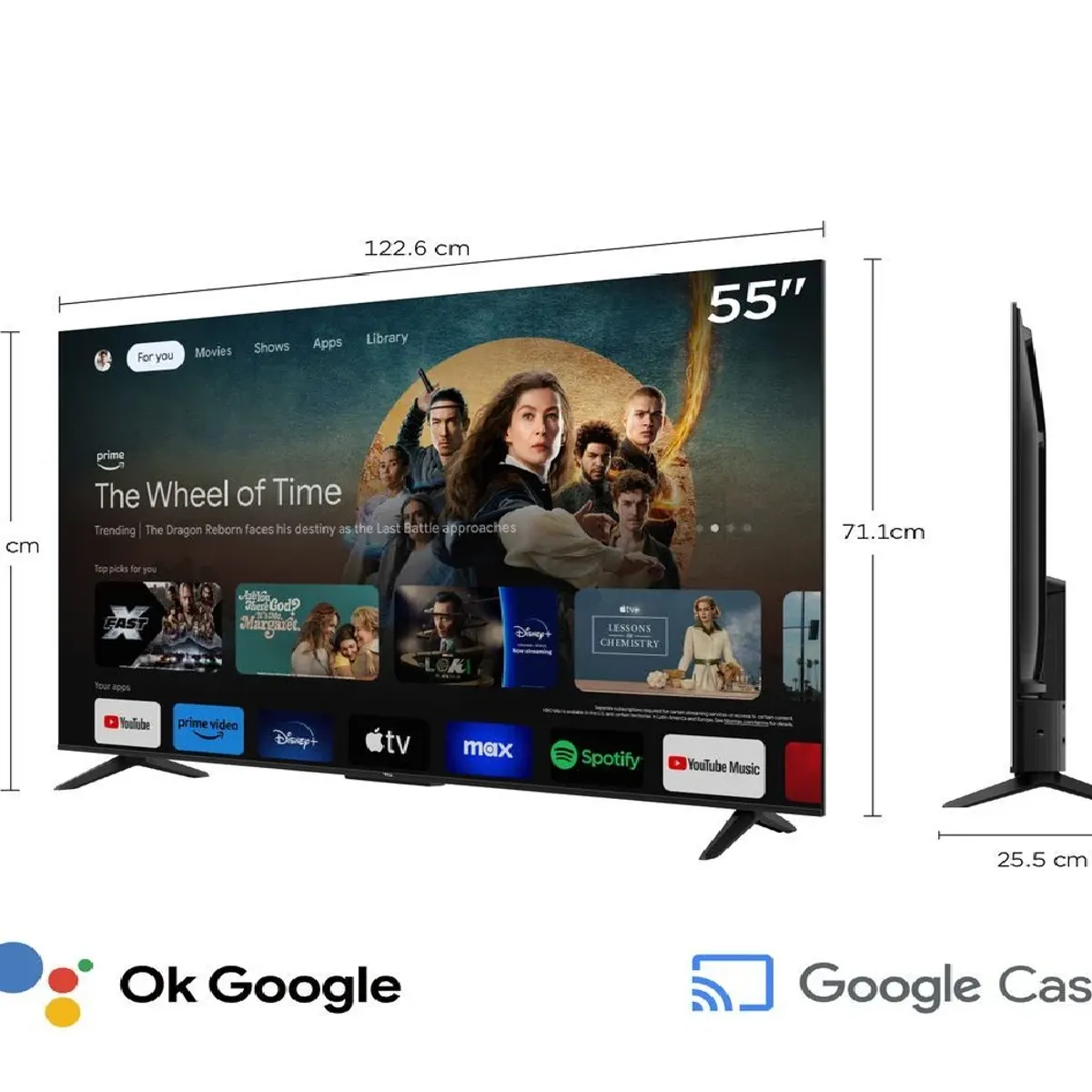 TCL - Televisor TCL 55 4K Ultra HD Smart TV - Modelo 55P6K