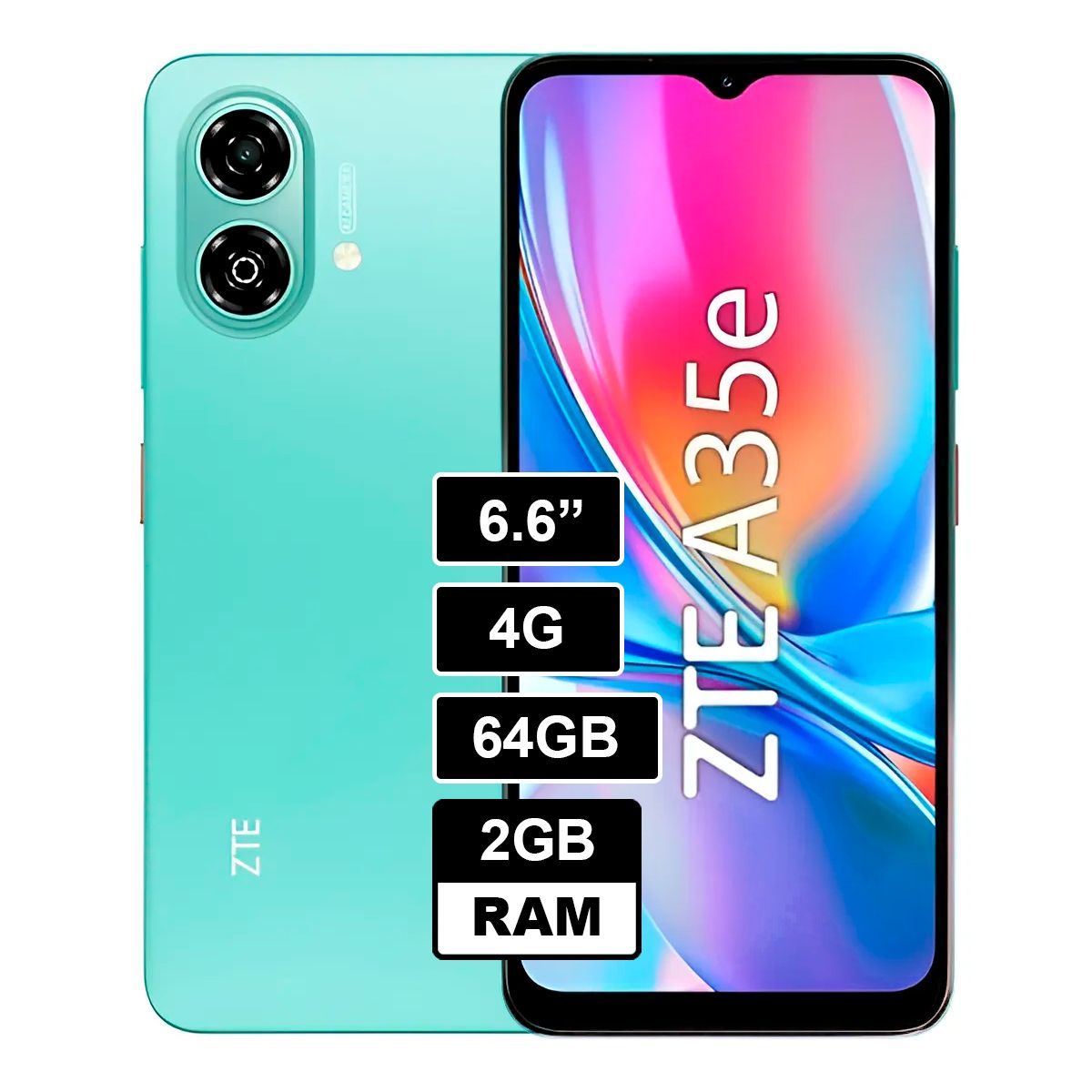 ZTE - Celular ZTE A35e 2GB RAM 64GB VERDE