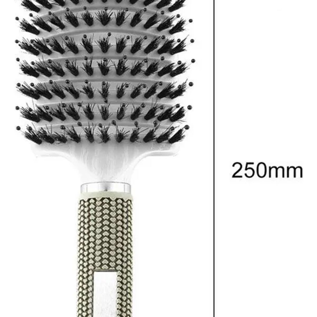 GENERICO - CEPILLO PEINE PARA CABELLO CON CERDAS EVITA EL FRIZZ MUY UTIL BLANCO