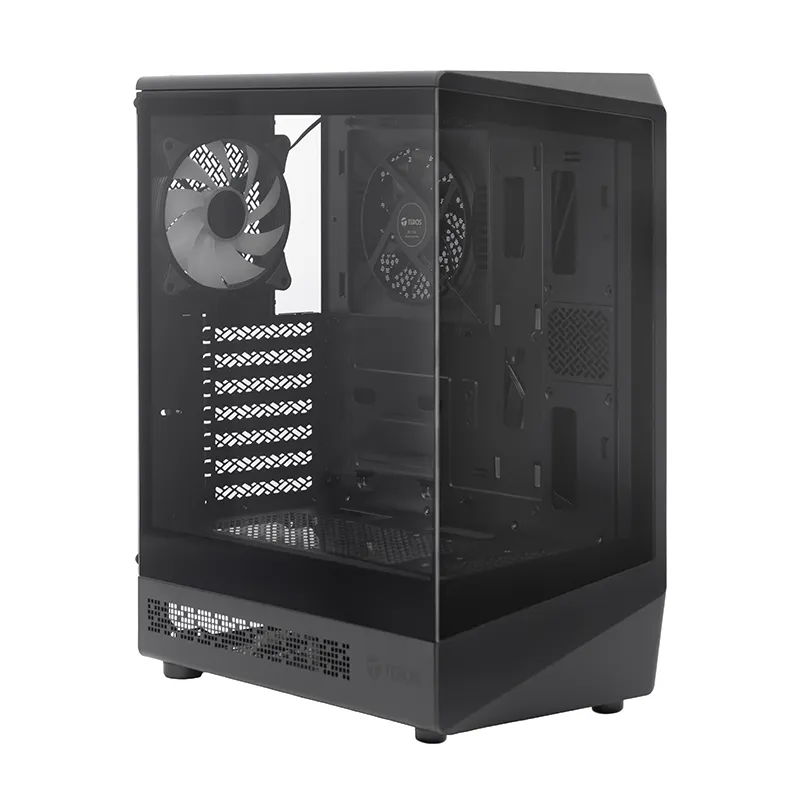 TEROS - Case gamer TEROS TE-1321G Mid Tower Ventilador ARGB Negro