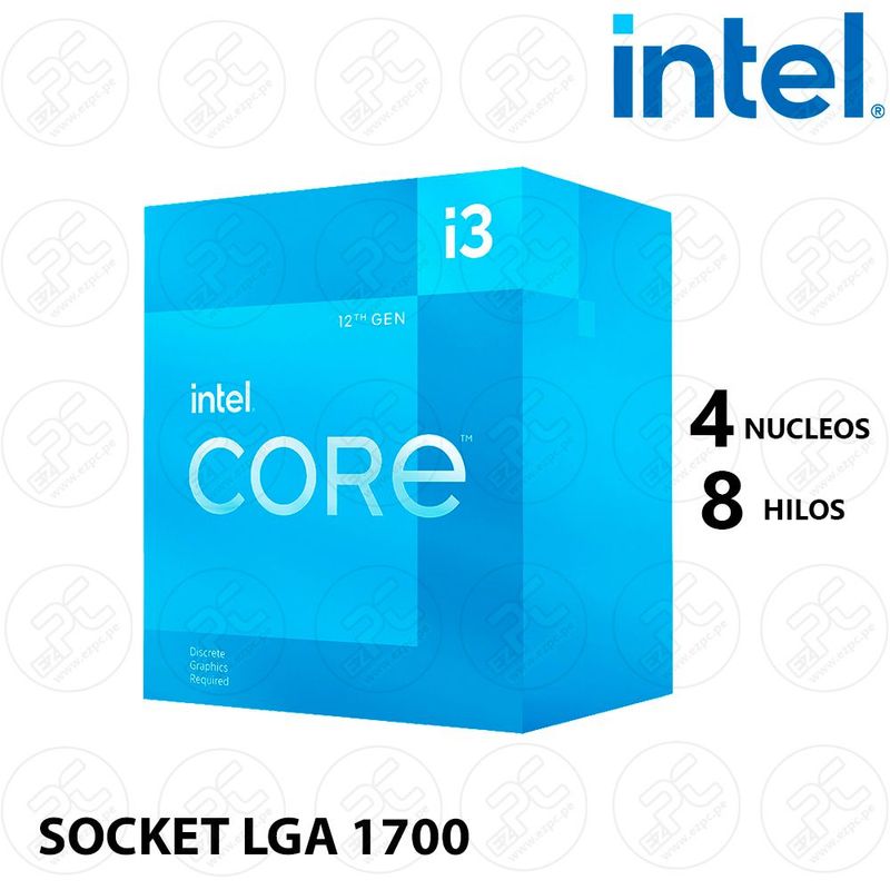 INTEL - PROCESADOR INTEL CORE I3-12100, LGA 1700 12MB CACHE
