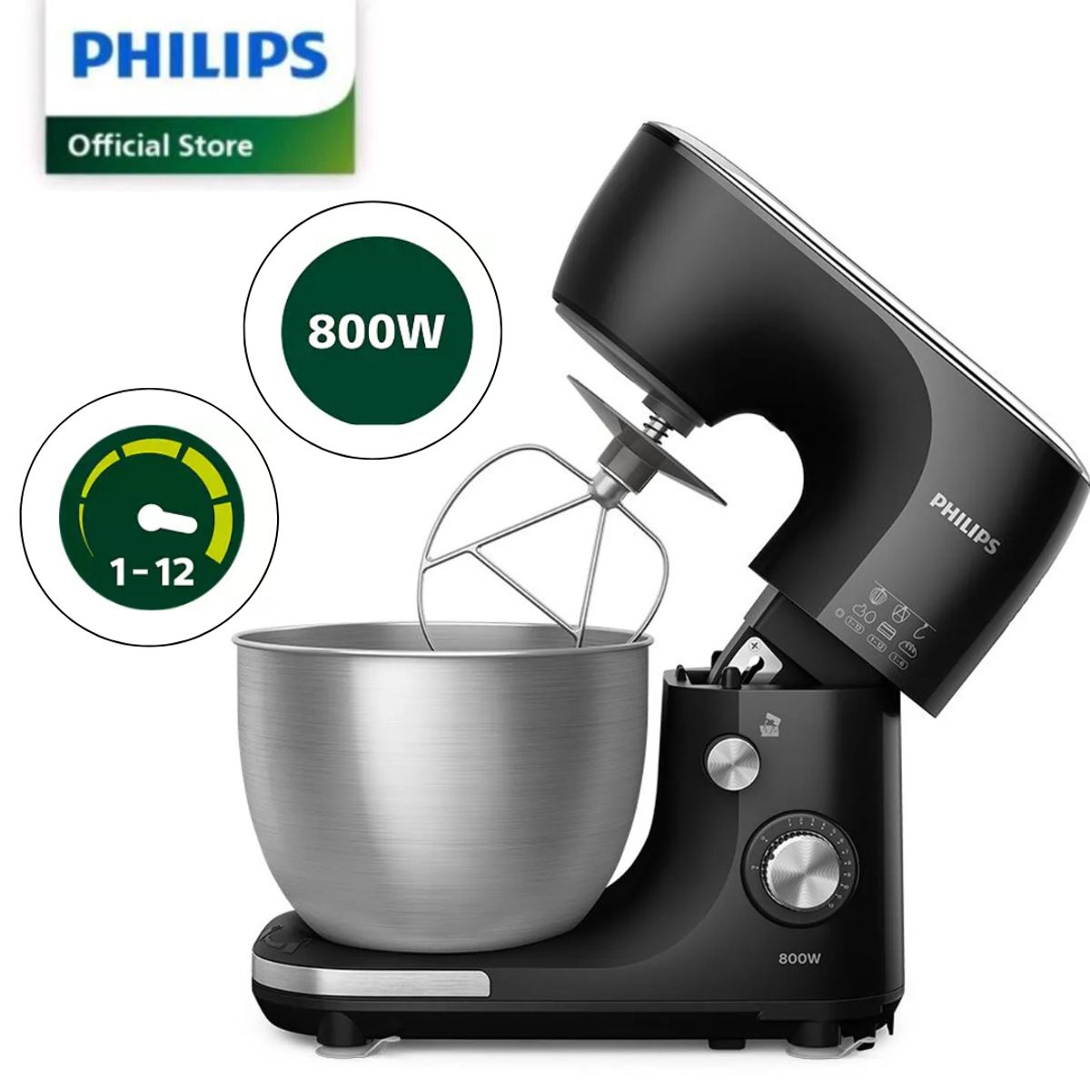 PHILIPS - Batidora Planetaria Philips 800w HR7922