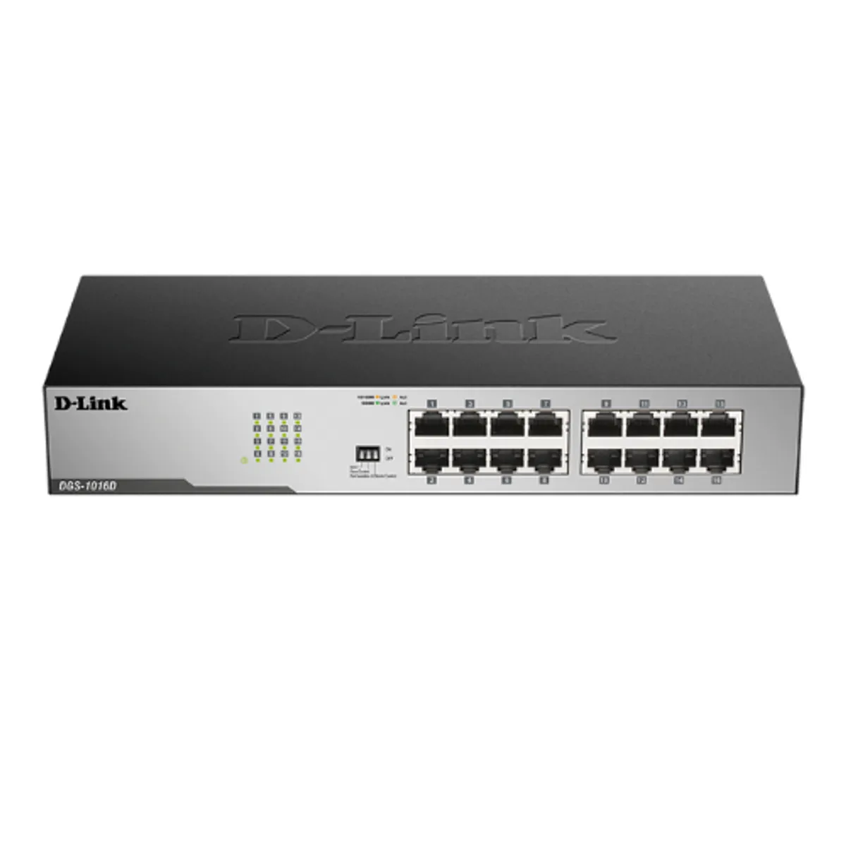 D LINK - Switch DLINK 16 puertos 10/100/1000Mbps No Gestionable DGS-1016D