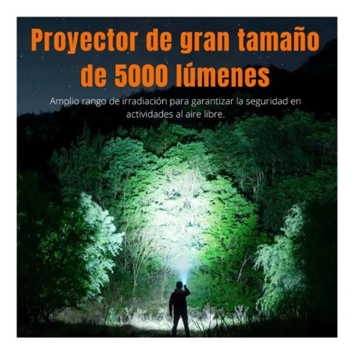 SUPER - Linterna Táctica Superfire L22 5000 mAH Resistente Agua