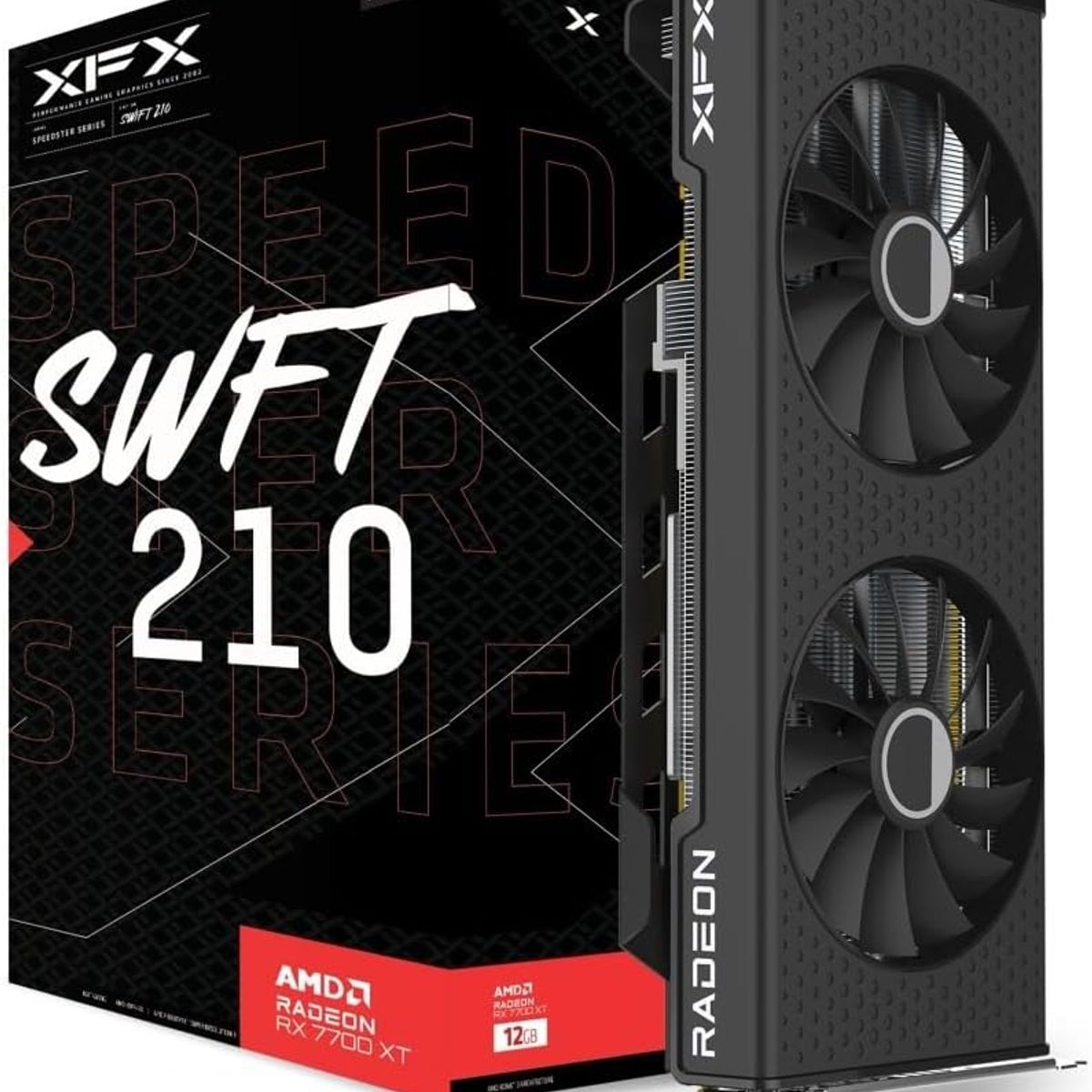 XFX - Tarjeta de video XFX Speedster SWFT 210 Radeon RX 7700 XT 12 GB GDDR6