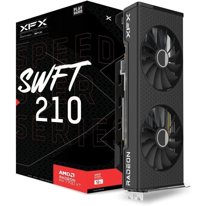 XFX - Tarjeta de video XFX Speedster SWFT 210 Radeon RX 7700 XT 12 GB GDDR6