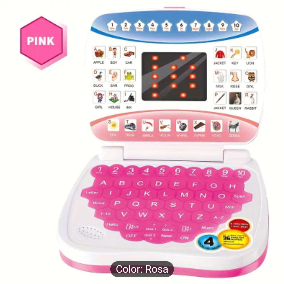 MORITA BAG STORE - MINI LAPTOP EDUCATIVO PARA NIÑAS APRENDIZAJE EN ESPAÑOL INGLES