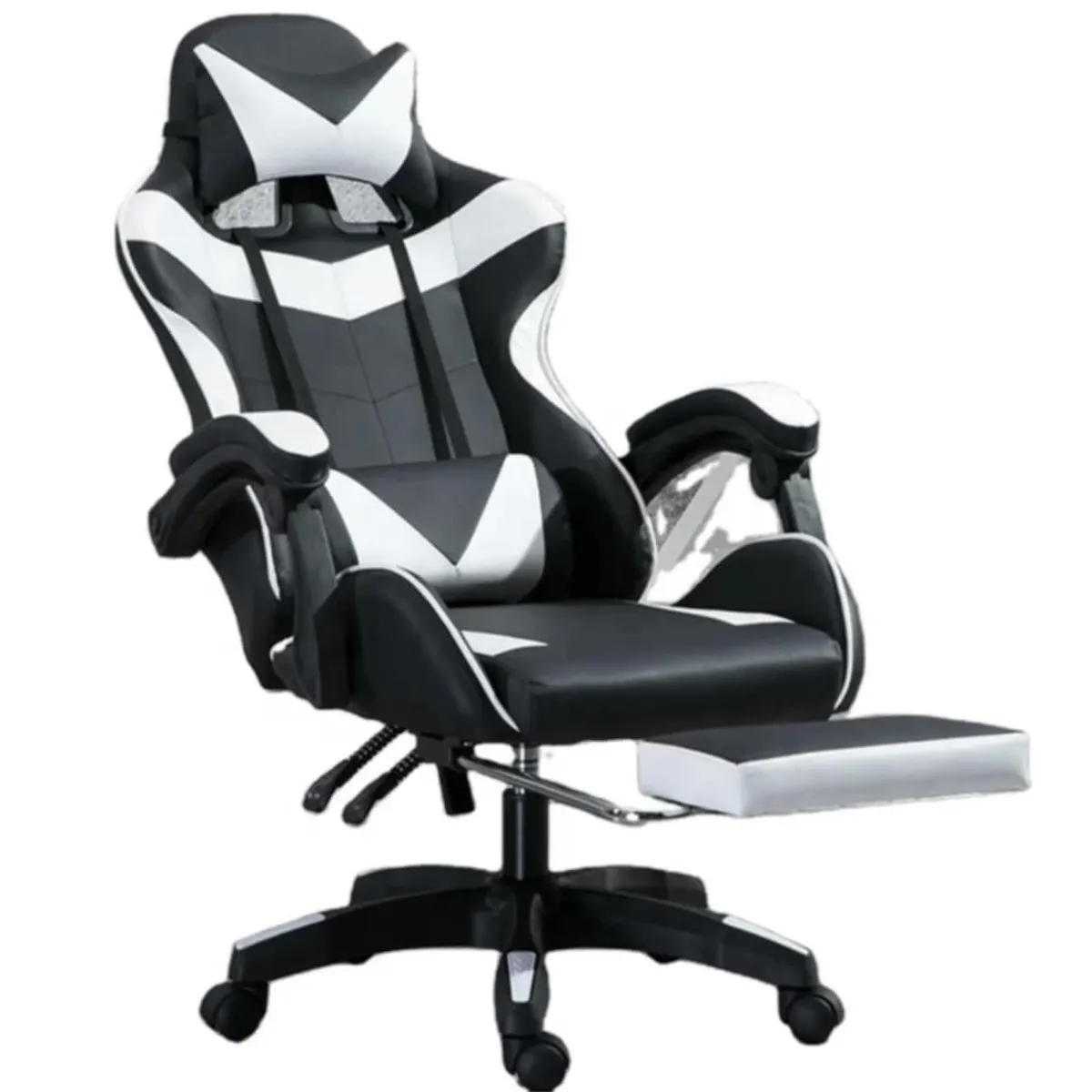 GENERICO - Silla Gamer Pro Ergonomica Reclinable con Posapies y Cojin