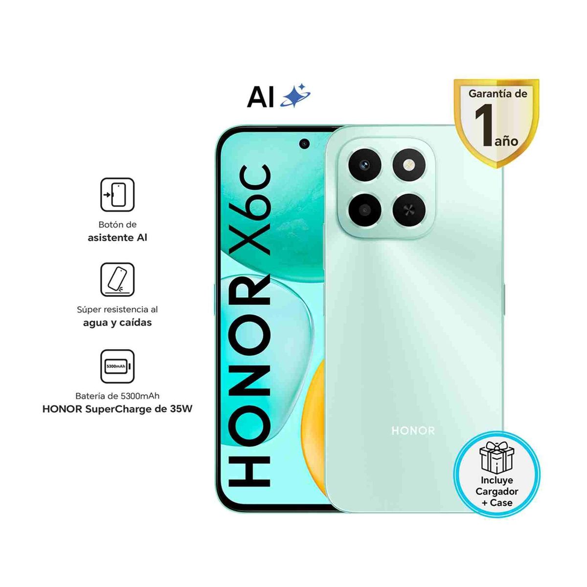 HONOR - HONOR X6C 6RAM 256GB OCEAN CYAN - REGISTRADO