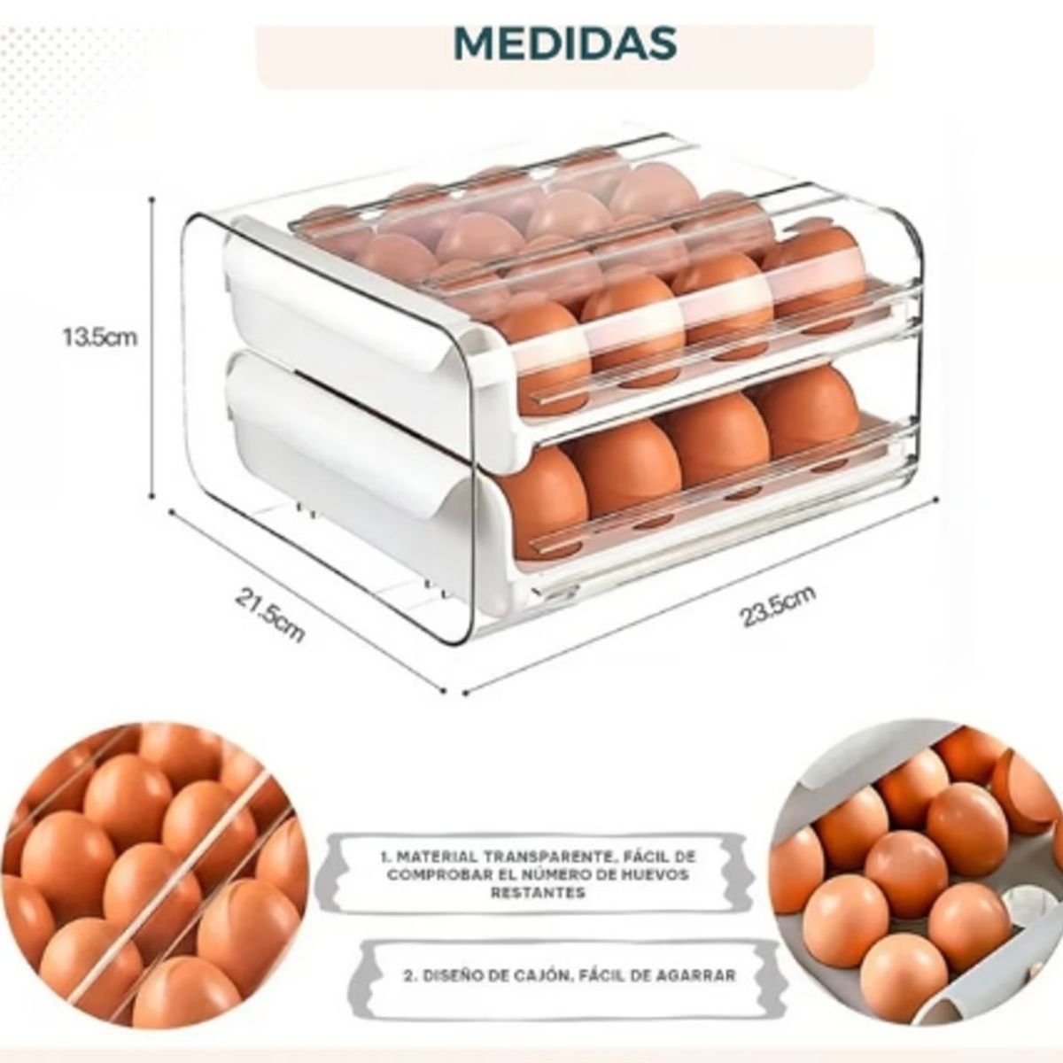 GENERICO - Combo Dúo Hervidora de Huevo Forma Gallina + Porta Huevos Acrílico