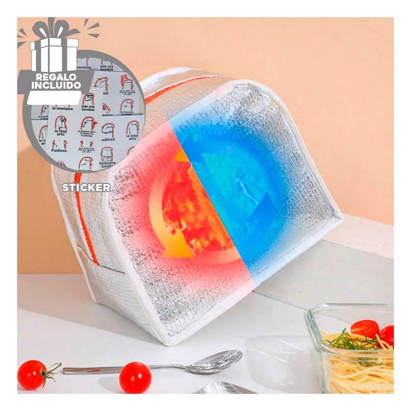 GENERICO - Pack6 Bolsa Termica Koala Plomo Y+Regalo Stickers