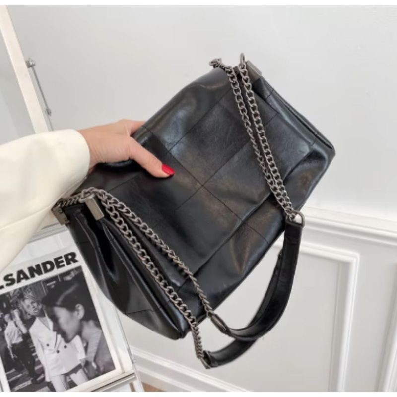 GENERICO - Bolso Dama Con Solapa Cuero pu Suave