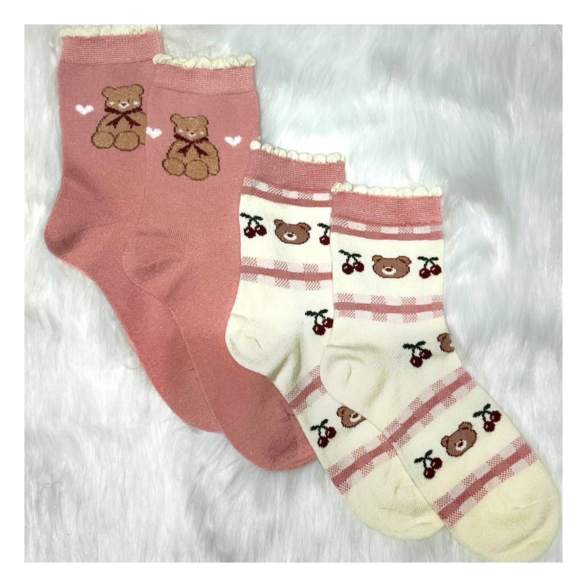 RYBIU IMPORT - Medias Largas Mujer Pack 2 Algodón