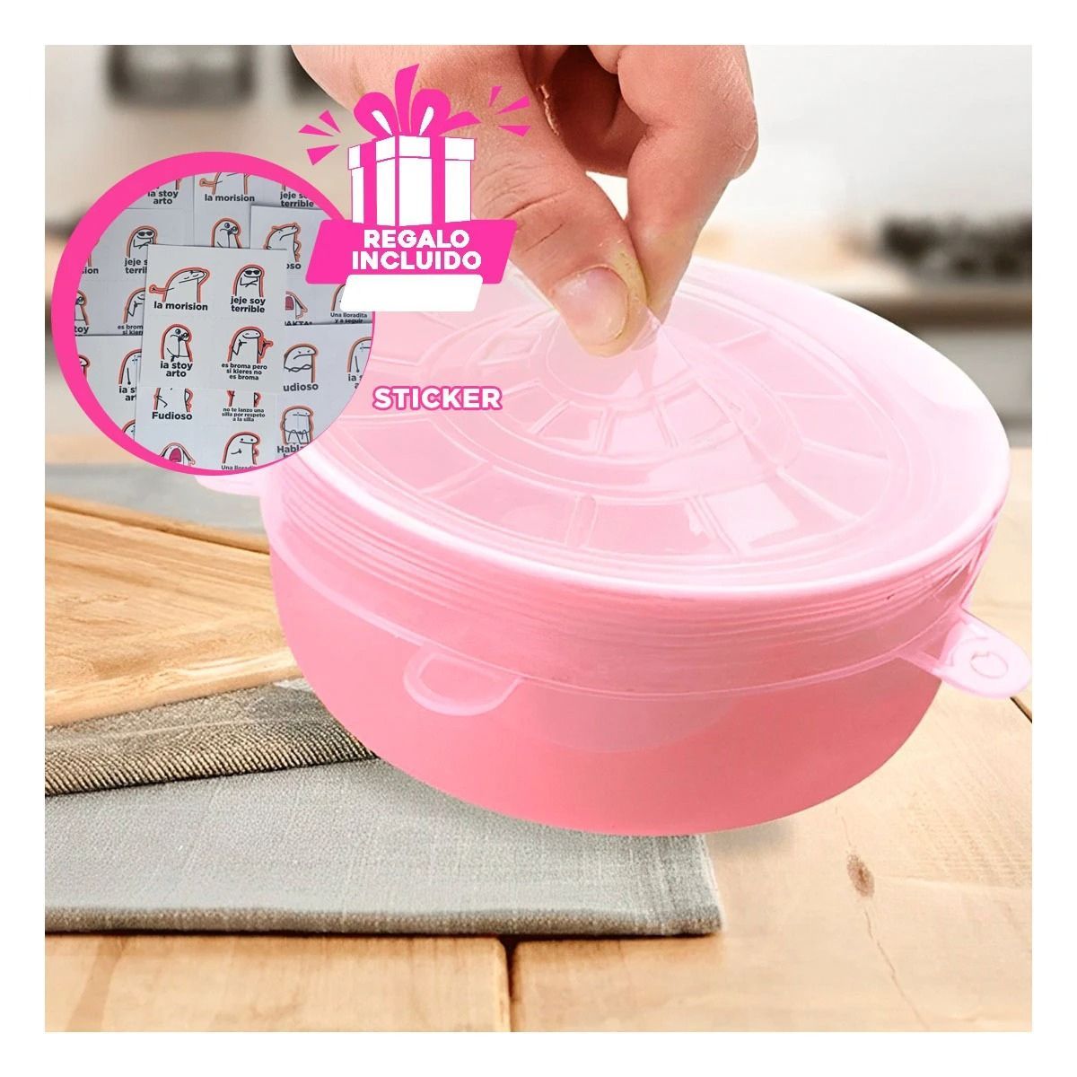 GENERICO - Pack6 Set de Cubrir Platos Rosado Y+Regalo Stickers