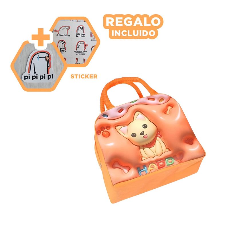 GENERICO - Pack6 Porta Refrigerio Termico en Naranja Y+Regalo Stickers