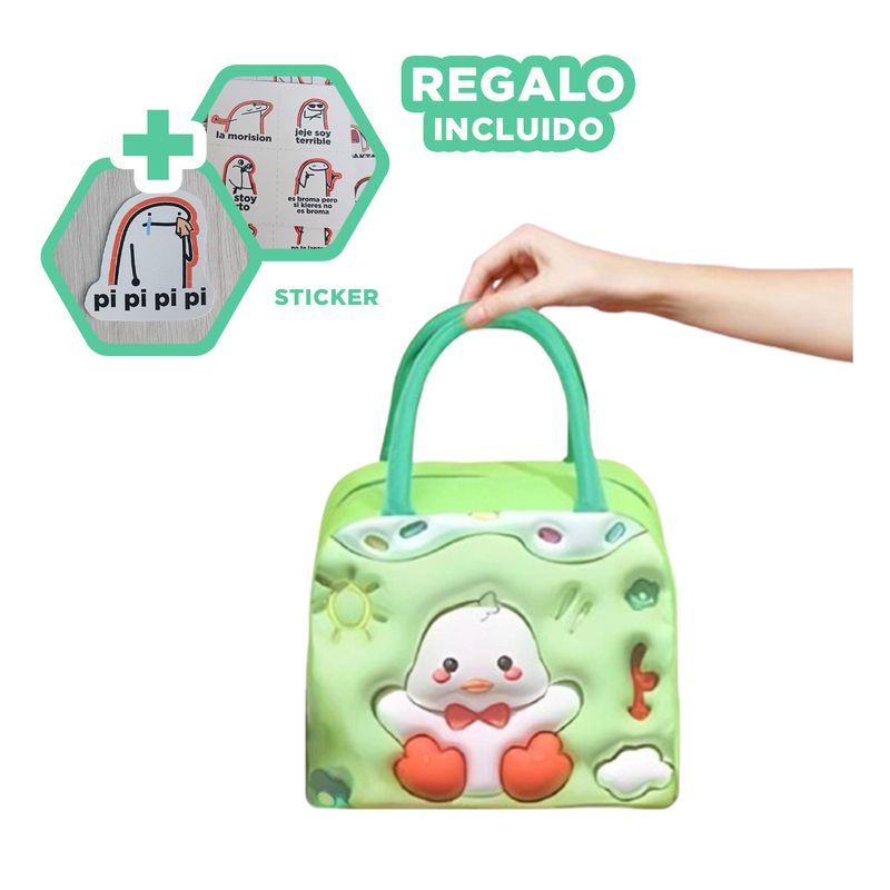 GENERICO - Pack6 Porta Refrigerio Termico en Verde Y+Regalo Stickers