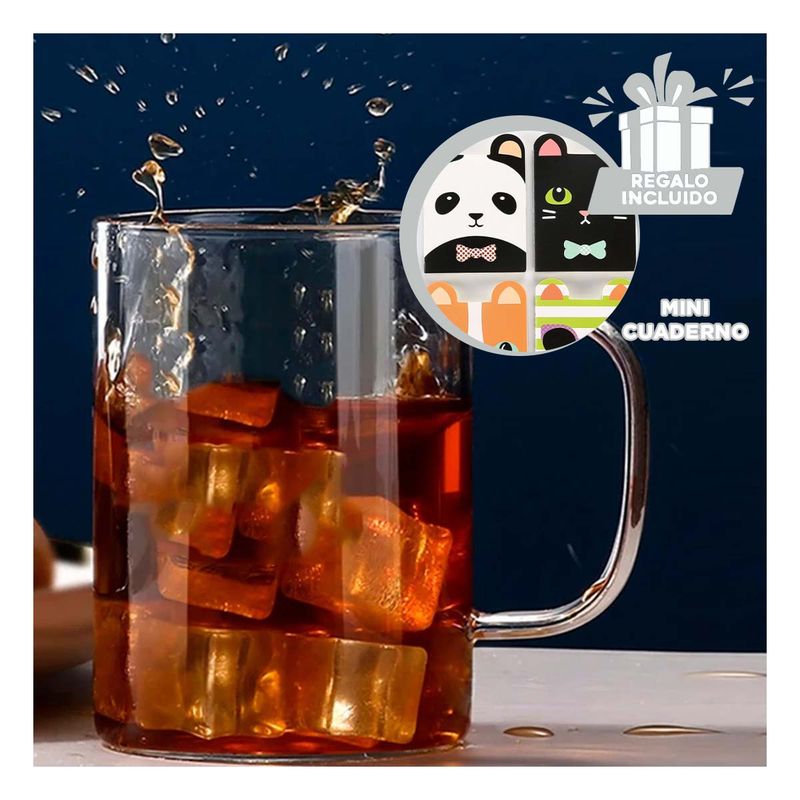 GENERICO - Pack6 Taza para Bebidas Calientes 400ml Y+Regalo Agendita