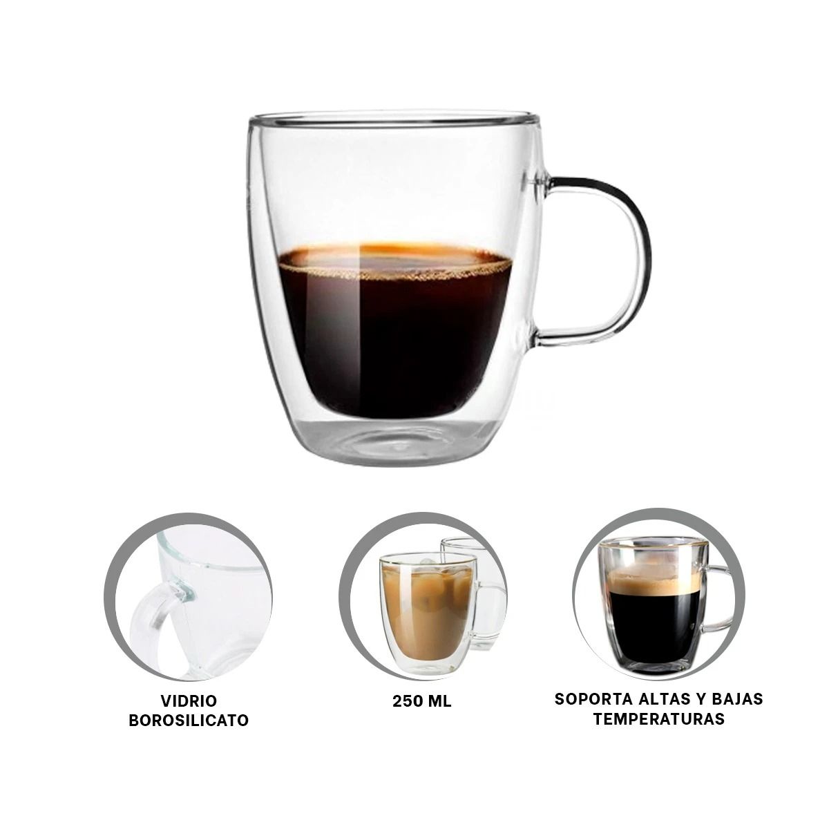 GENERICO - Pack2 Vaso Resistente al Calor Cod253 Y+Regalo Agendita