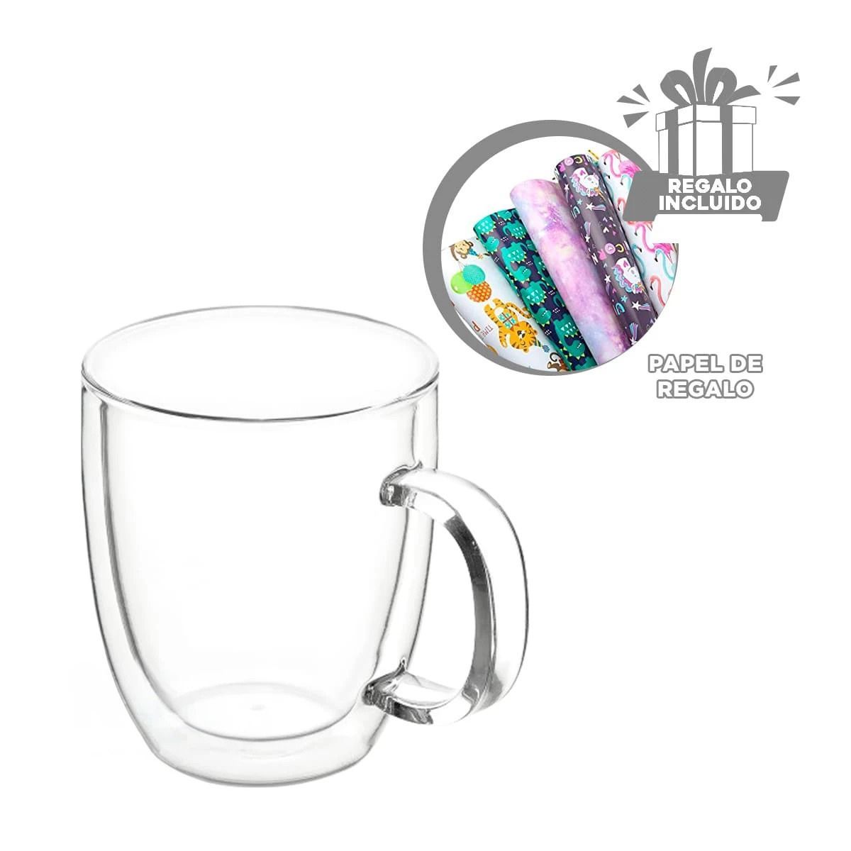 GENERICO - Pack6 Copa con Resistencia al Calor Cod253 Y+Papel de Regalo