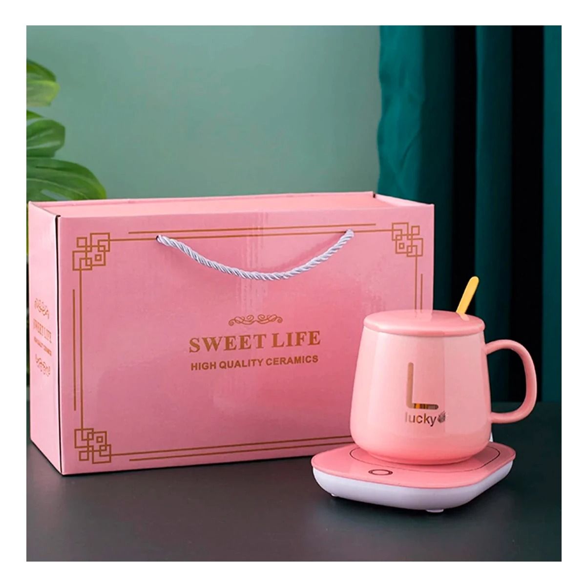 GENERICO - Pack12 Envase Caldero con Pocillo para Taza en Tono Rosado