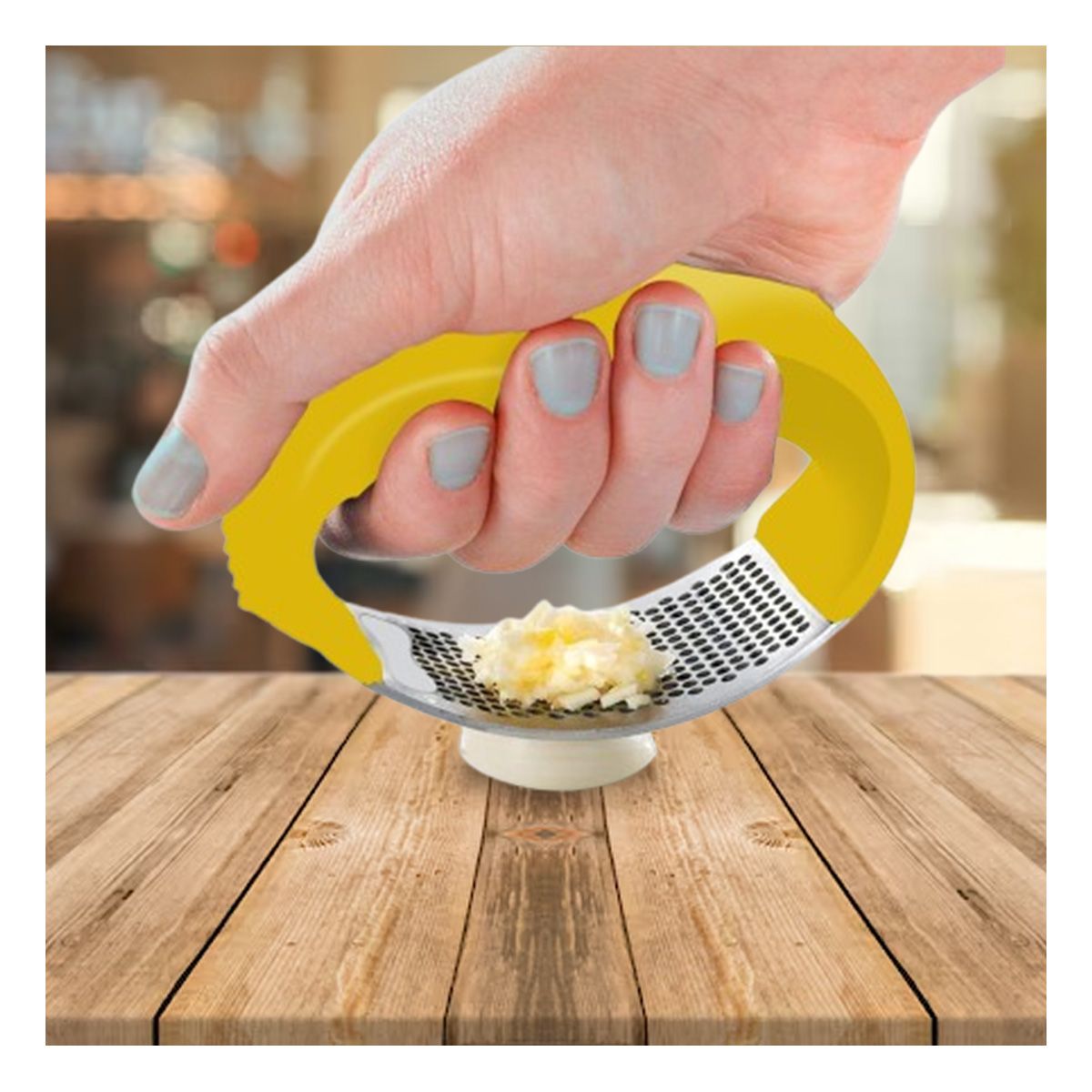 GENERICO - Pack4 Picadora con Cuchilla Fina en Color Amarillo