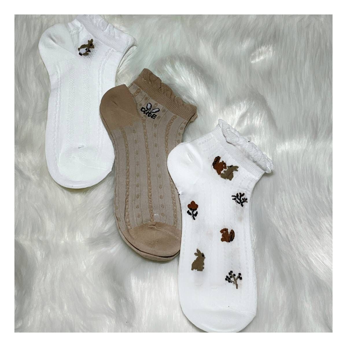 RYBIU IMPORT - Pack 3 Medias Taloneras Mujer