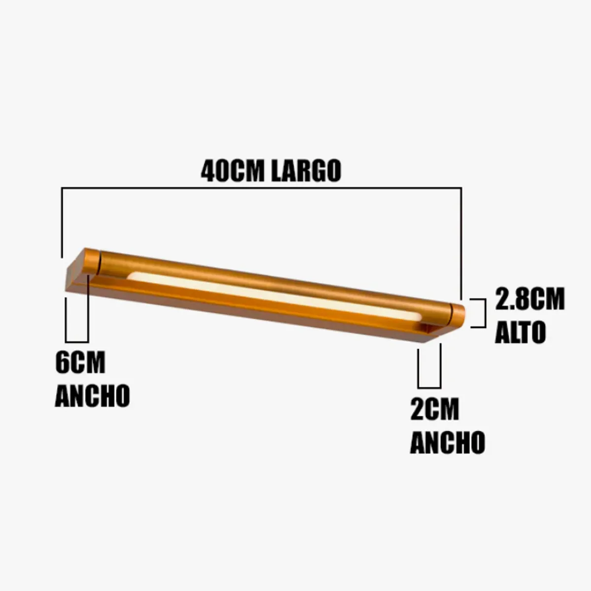 GENERICO - Aplique Lampara de Interior Gold Led