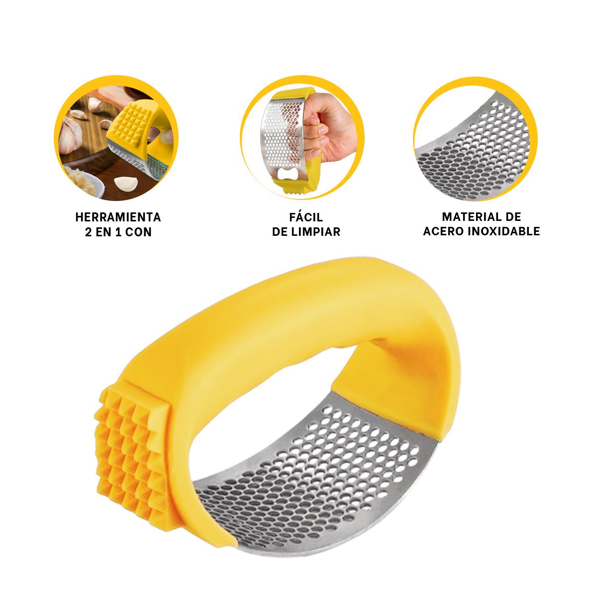 GENERICO - Pack2 Triturador de Facil Uso Amarill Y+Banderitas Adhesivas