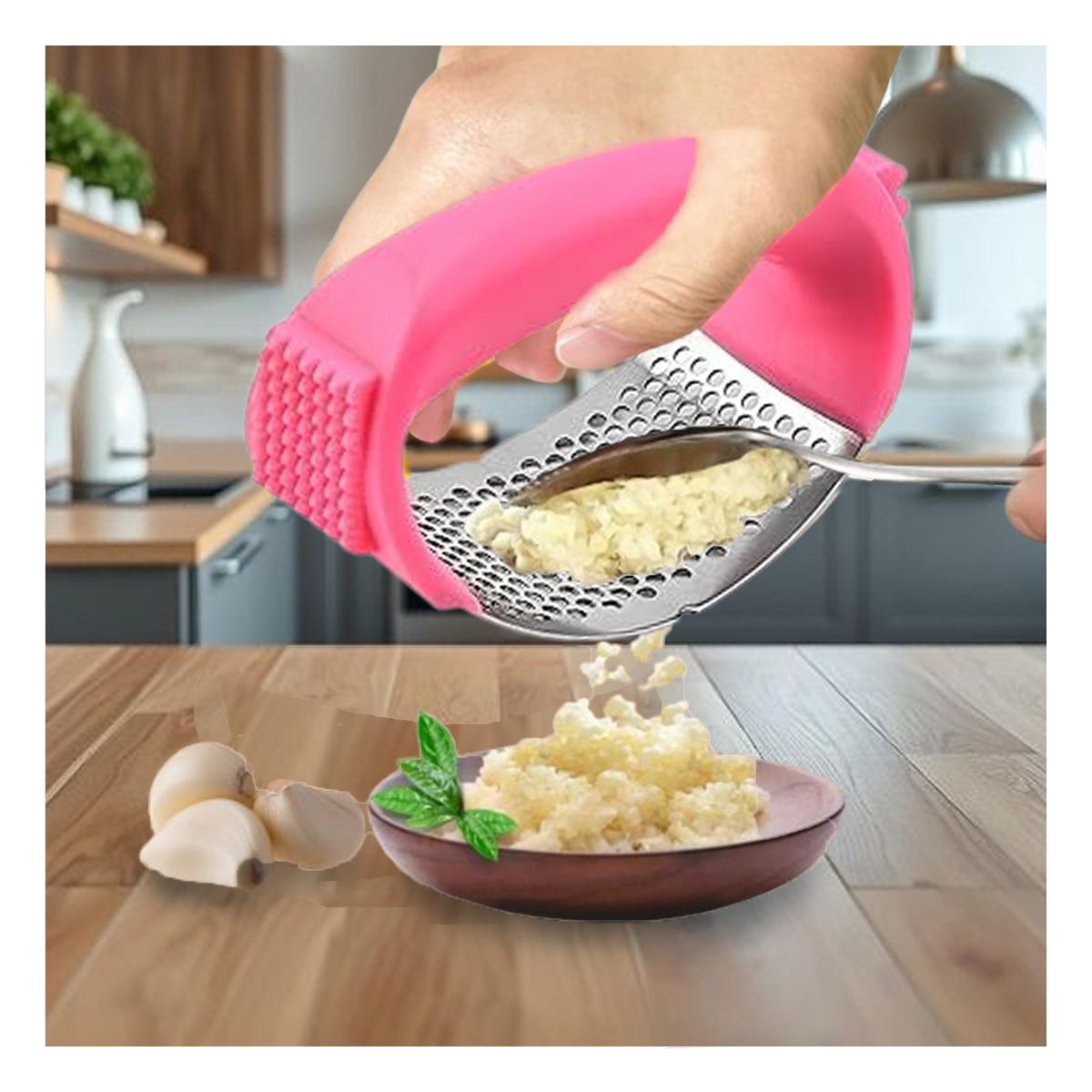 GENERICO - Pack4 Molinillo de Cocina Rosado Y+Ligas de Regalo