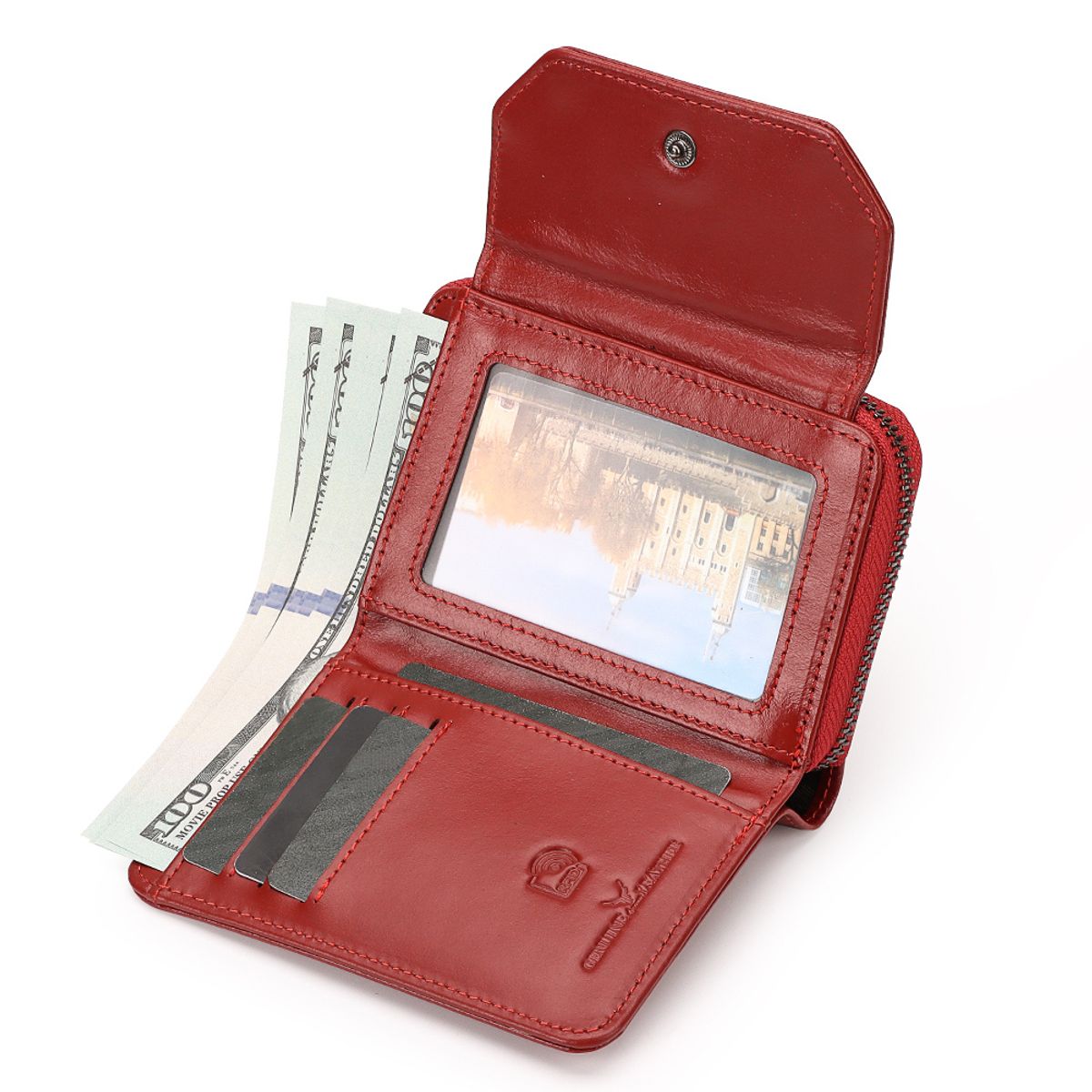 ARMUZ - Billetera de Cuero Vacuno ARW07 con RFID Mujer