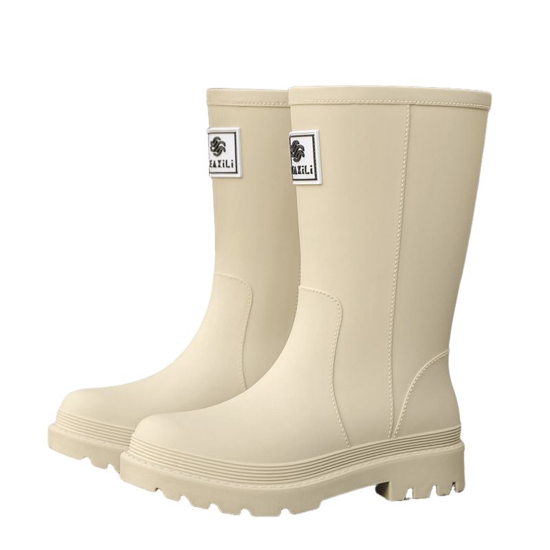 BLWOENS - Botas de temporada de lluvias para mujeres - Beige