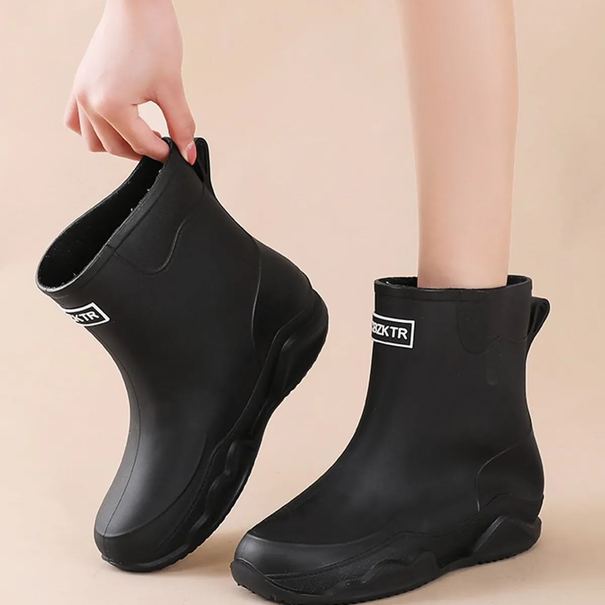 BLWOENS - Botas de temporada de lluvias para mujeres - Negro