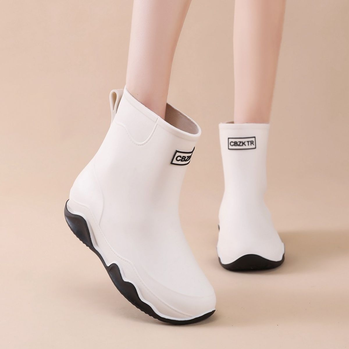 BLWOENS - Botas de temporada de lluvias para mujeres - Blanco