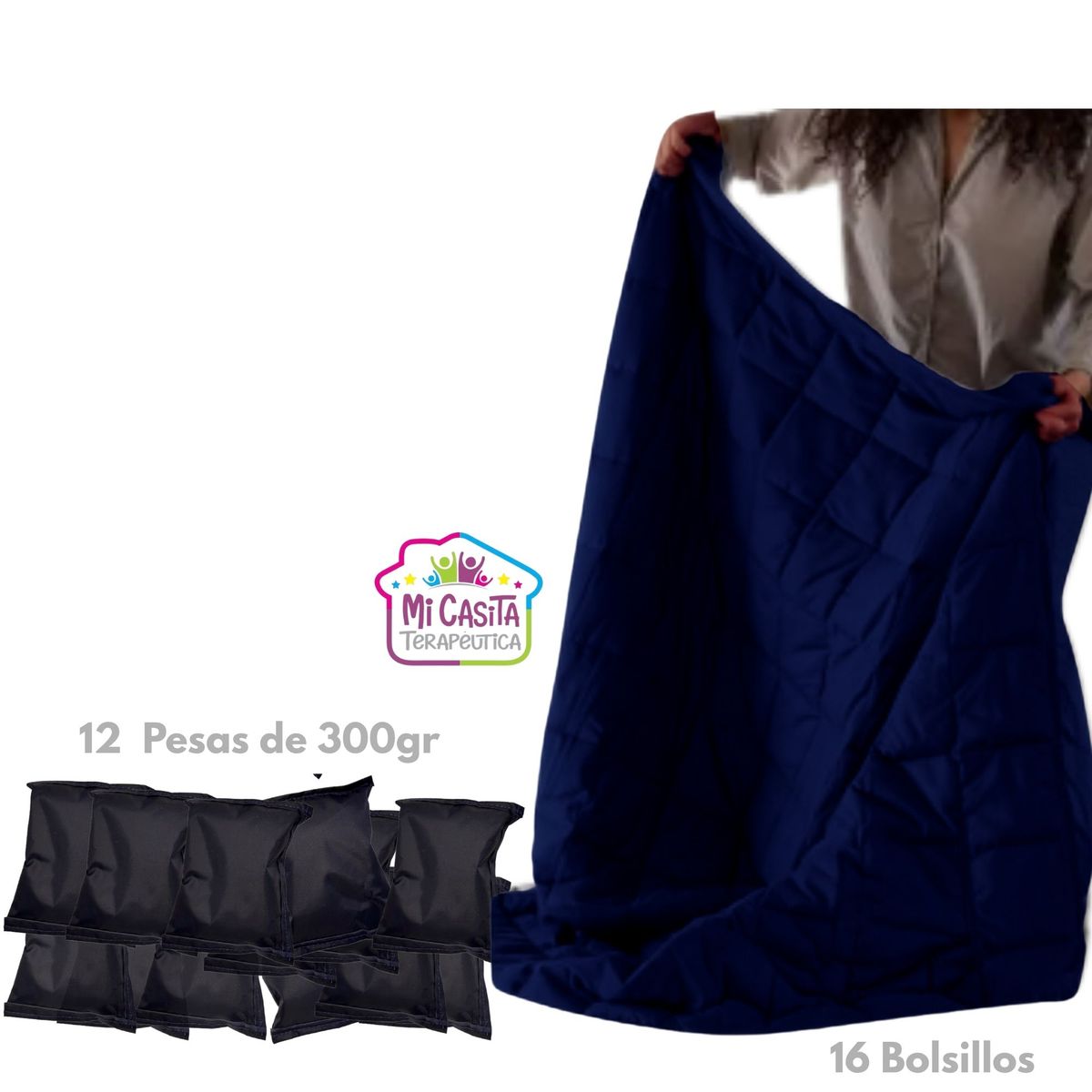 GENERICO - Manta con pesas Sensorial  para niños Adultos con autismo  TEA TDAH